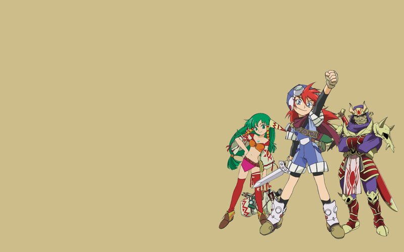 Three Anime Characters — Beige