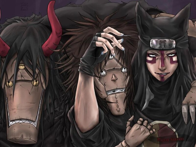 Three Anime Characters — Black, Dark, Manga