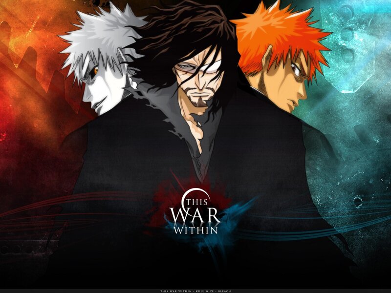 Three Anime Characters — Black, Dramatic, Anime Art