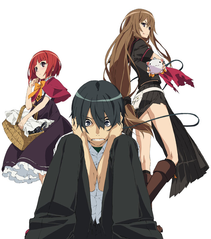 Three Anime Characters — Black, Dramatic, Basket