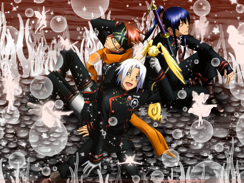 Three Anime Characters — Black, Dramatic, Bubbles