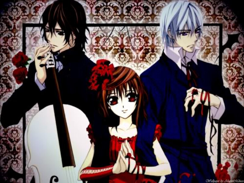 Three Anime Characters — Black, Dramatic, Cello
