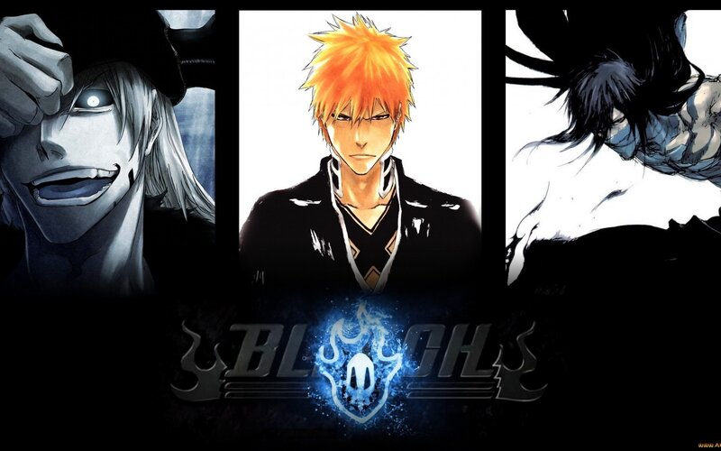 Three Anime Characters — Black, Dramatic, Character Portraits