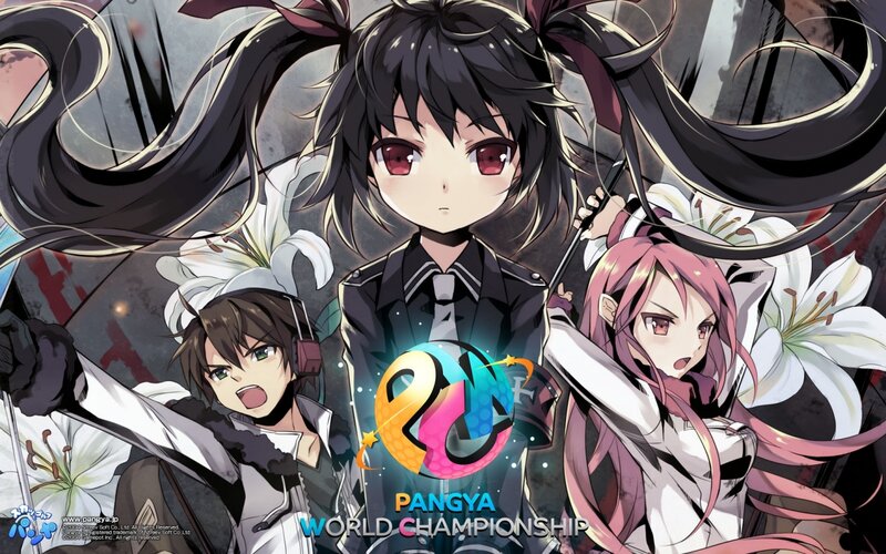 Three Anime Characters — Black, Dramatic, Flowers
