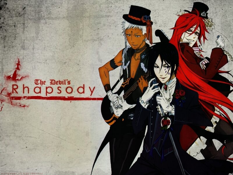 Three Anime Characters — Black, Dramatic, Guitar