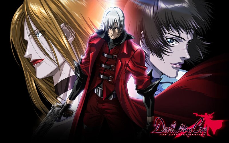 Three Anime Characters — Black, Dramatic, Gun
