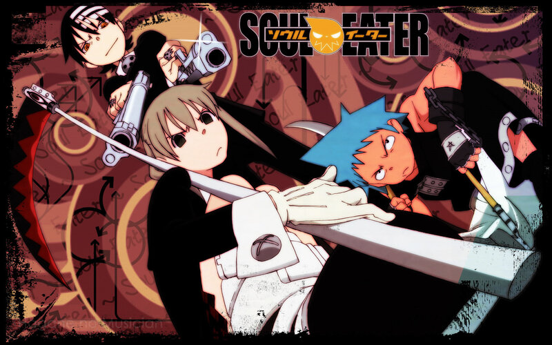 Three Anime Characters — Black, Dramatic, Guns