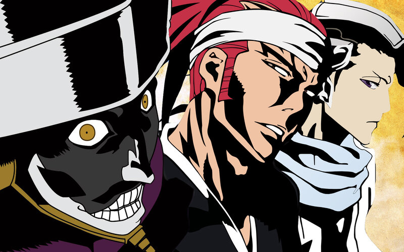 Three Anime Characters — Black, Dramatic, Manga, Anime Art, Bandana
