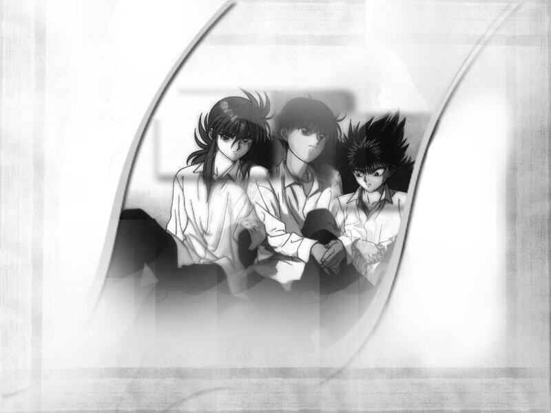 Three Anime Characters — Black, Dramatic, Manga, Anime Art