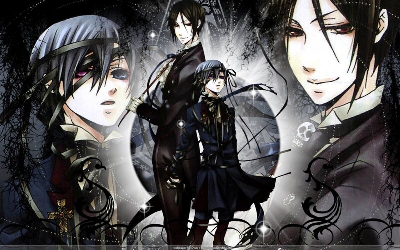 Three Anime Characters — Black, Dramatic, Manga, Skull