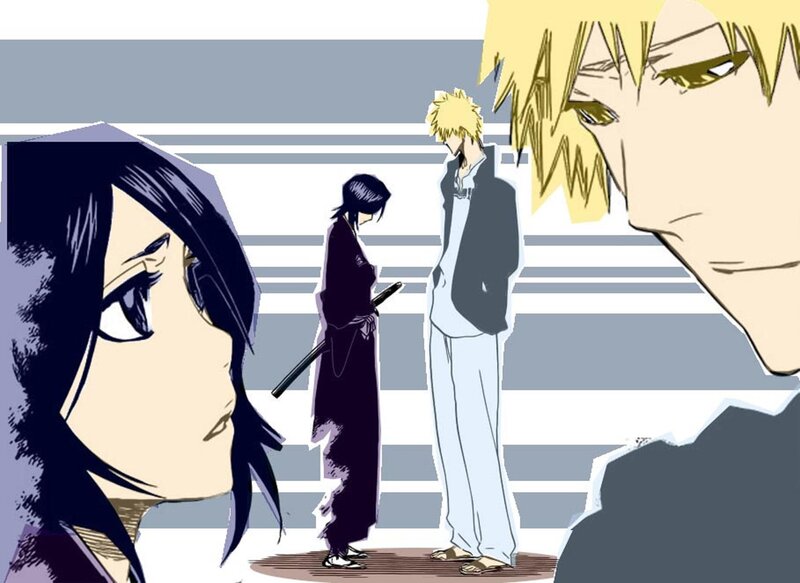 Three Anime Characters — Black, Dramatic, Manga, Sword