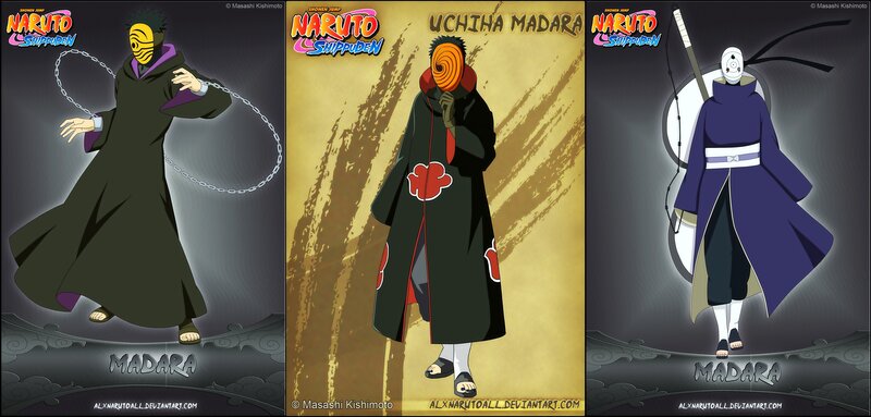 Three Anime Characters — Black, Dramatic, Masks, Cloaks