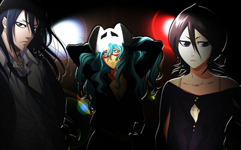 Three Anime Characters — Black, Dramatic, Night, Mask