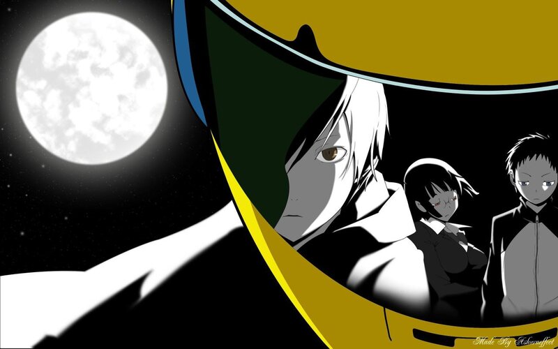 Three Anime Characters — Black, Dramatic, Night, Moon, Night Sky
