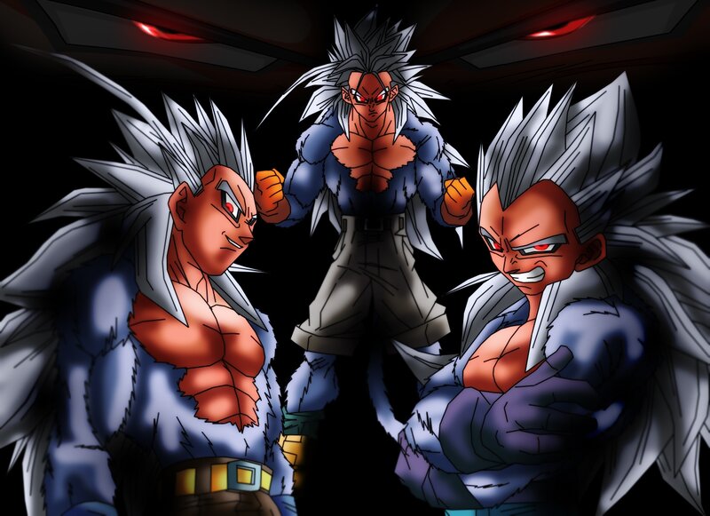 Three Anime Characters — Black, Dramatic, Spiky Hair
