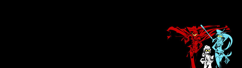Three Anime Characters — Black, Dramatic, Swords, Cape