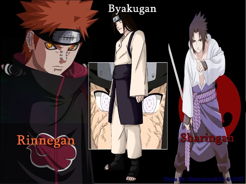 Three Anime Characters — Black, Dramatic, Swords, Headbands