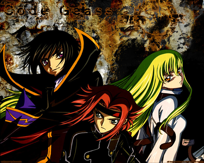 Three Anime Characters — Black, Dramatic, Text, Clothing