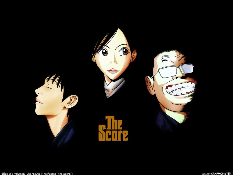Three Anime Characters — Black, Dramatic, Text, Glasses