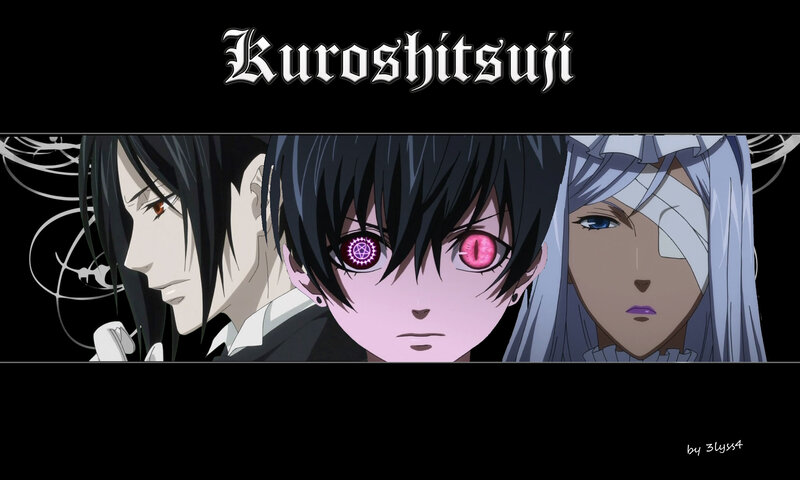Three Anime Characters — Black, Dramatic