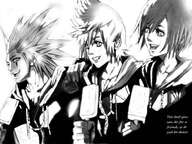 Three Anime Characters — Black, Friendly