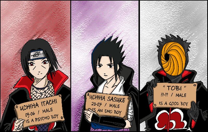 Three Anime Characters — Black, Humorous