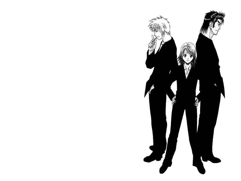 Three Anime Characters — Black, Neutral