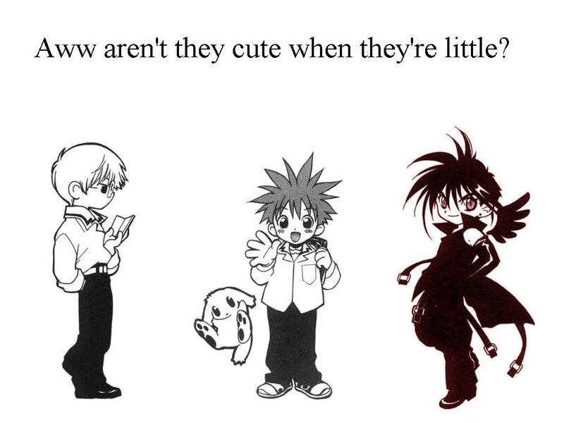 Three Anime Characters — Black, Playful, Manga