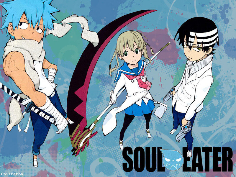 Three Anime Characters — Blue, Action