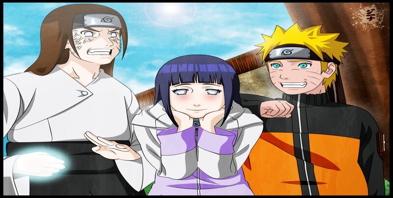 Three Anime Characters — Blue, Calm, Afternoon, Anime Characters