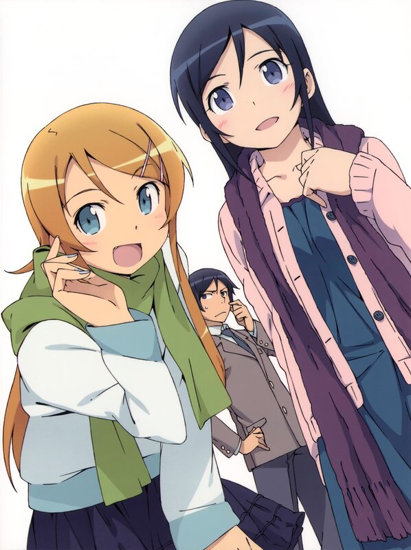 Three Anime Characters — Blue, Cheerful, Scarves