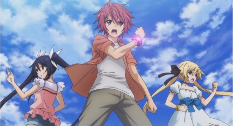 Three Anime Characters — Blue, Dramatic, Afternoon, Sky