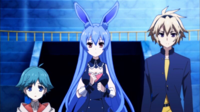 Three Anime Characters — Blue, Dramatic, Blue-haired Girl