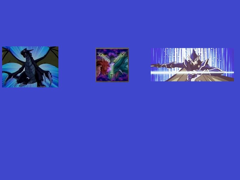 Three Anime Characters — Blue, Dramatic, Dragon