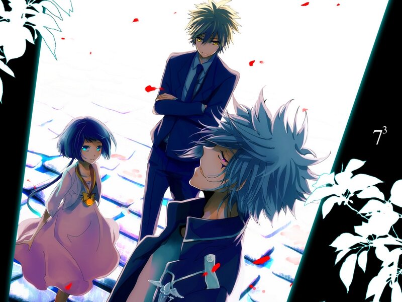 Three Anime Characters — Blue, Dramatic, Girl