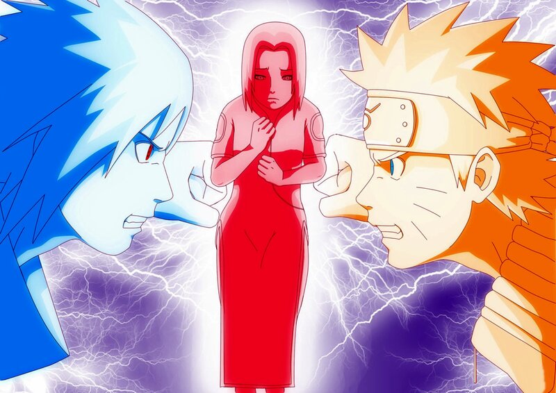 Three Anime Characters — Blue, Dramatic, Lightning, Fighting