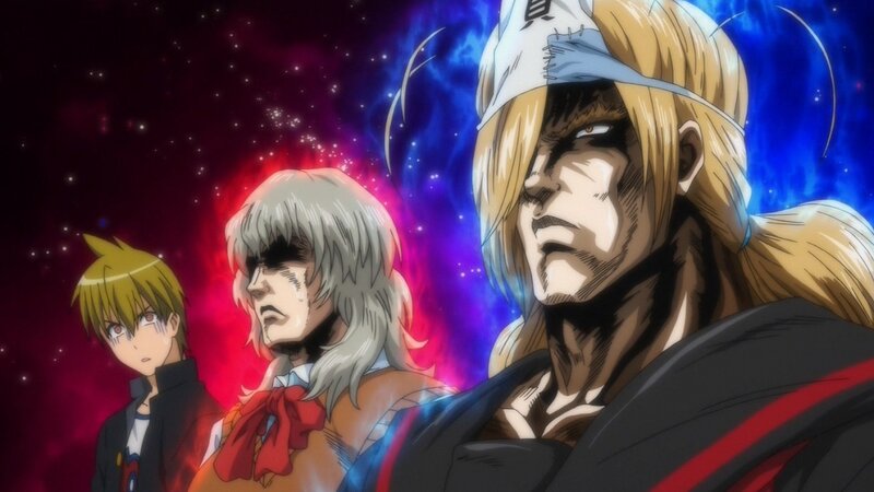 Three Anime Characters — Blue, Dramatic, Stars, Space
