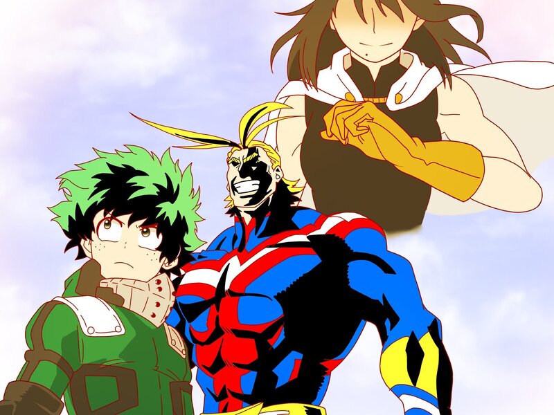 Three Anime Characters — Blue, Dramatic, Superheroes