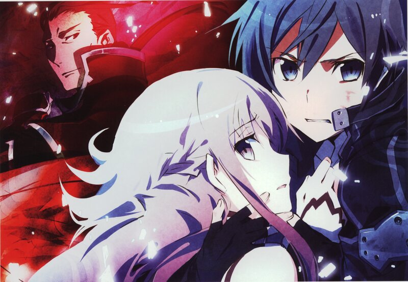 Three Anime Characters — Blue, Dramatic, Sword, Armor