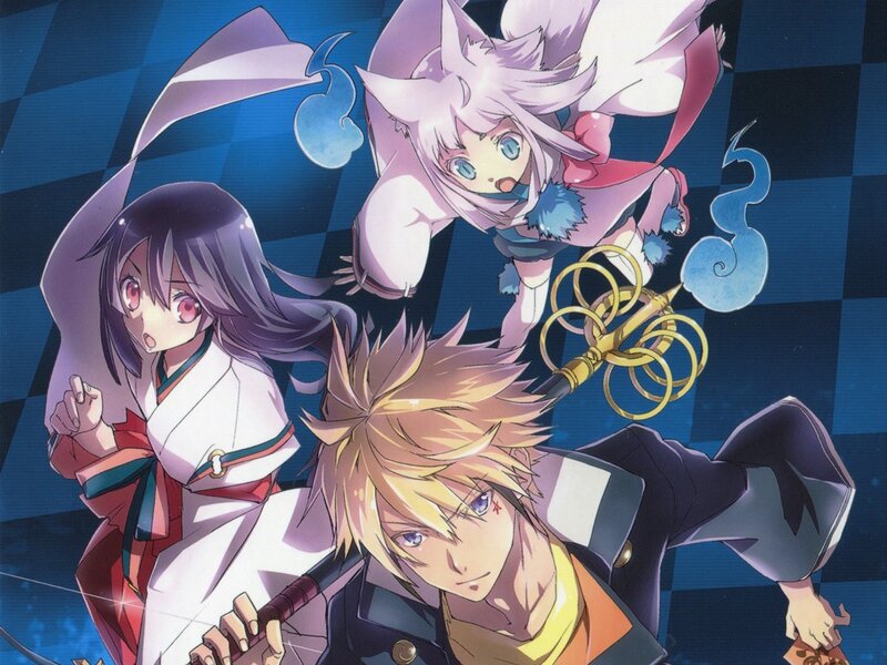 Three Anime Characters — Blue, Dramatic, Sword, Staff