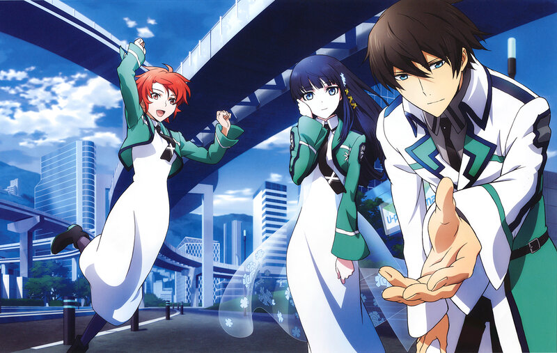 Three Anime Characters — Blue, Dynamic, Afternoon
