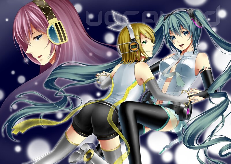 Three Anime Characters — Blue, Dynamic