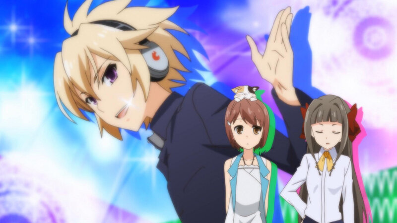 Three Anime Characters — Blue, Energetic, Cat