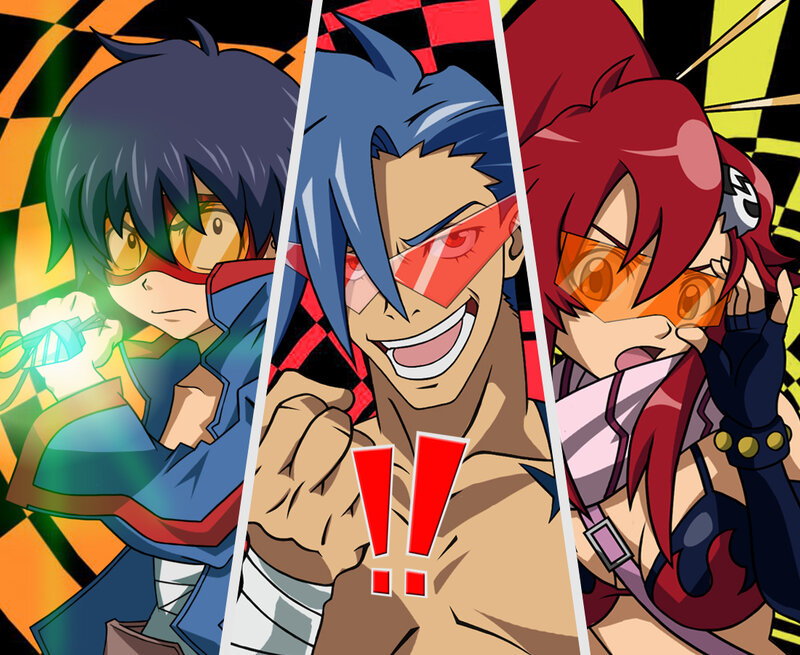 Three Anime Characters — Blue, Energetic, Glasses
