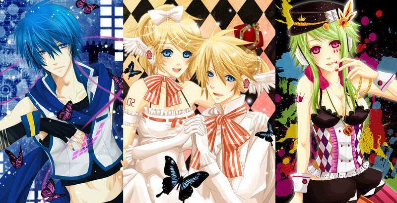 Three Anime Characters — Blue, Fantastical