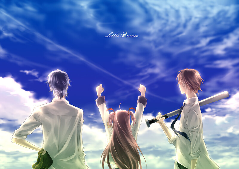 Three Anime Characters — Blue, Hopeful