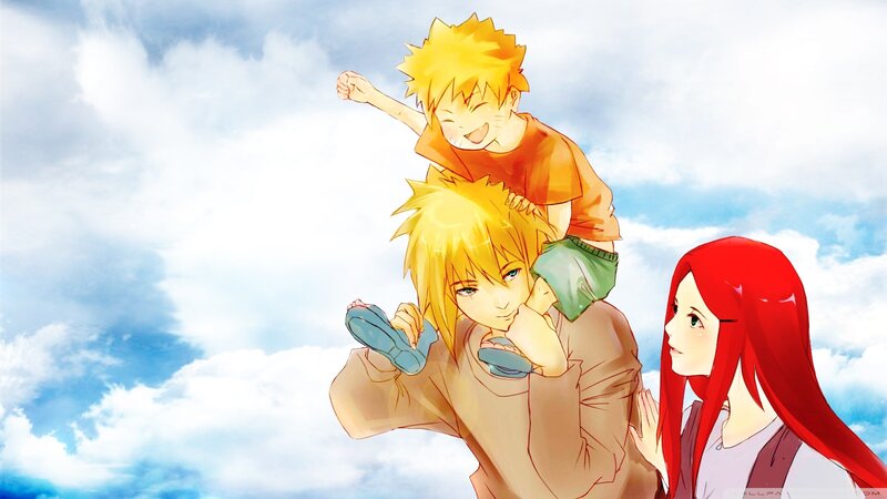 Three Anime Characters — Blue, Peaceful, Afternoon, Child