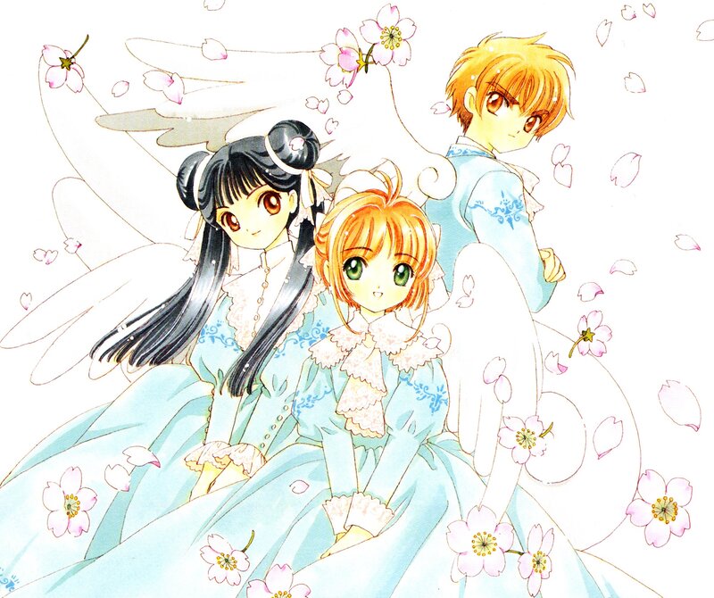 Three Anime Characters — Blue, Serene, Spring, Manga