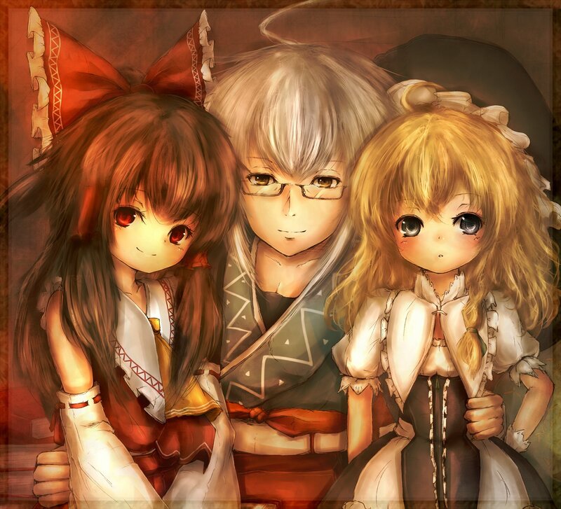 Three Anime Characters — Brown, Calm, Glasses