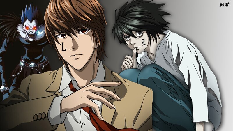 Three Anime Characters — Brown, Dramatic, L